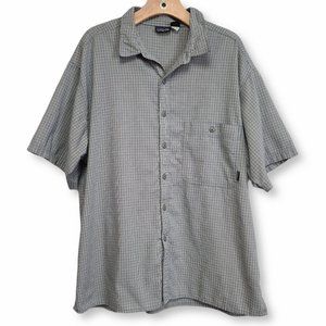 Patagonia Gray Blue Short Sleeve Button Down Shirt